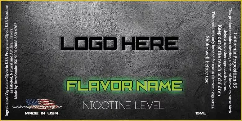 E Liquid Label Template Free Of Labels