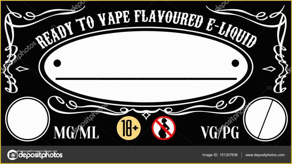 E Liquid Label Template Free Of Vape E Liquid E Juice Label Sticker Template for Bottle