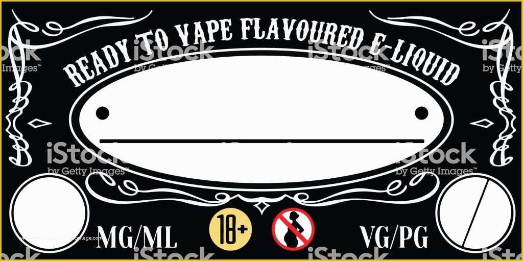 E Liquid Label Template Free Of Vape Eliquid Ejuice Label Template Stock Vector Art & More