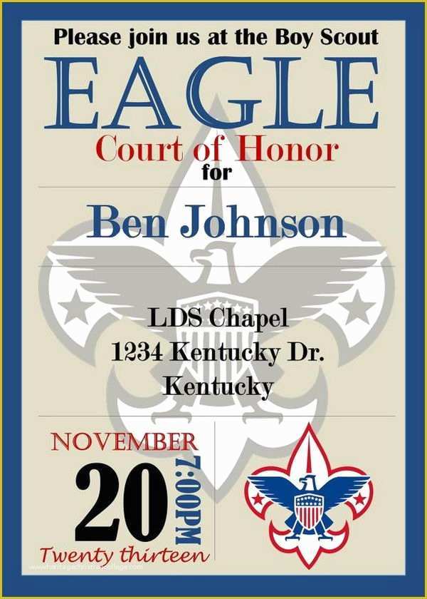 Eagle Court Of Honor Invitation Free Template Of 10 Cool Eagle Scout Invitations Hative