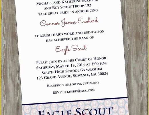 Eagle Court Of Honor Invitation Free Template Of 9 Best Eagle Coh Invitation Wording Images On Pinterest