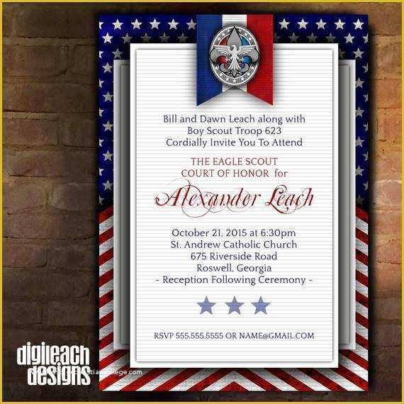 Eagle Court Of Honor Invitation Free Template Of Eagle Scout Court Of Honor Invitation by Digileachdesigns