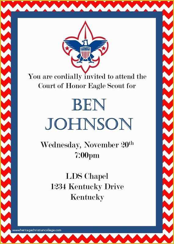 Printable Eagle Court Of Honor Invitation Template Printable Templates Printable Eagle Court Of Honor Invitation Template Printable Templates