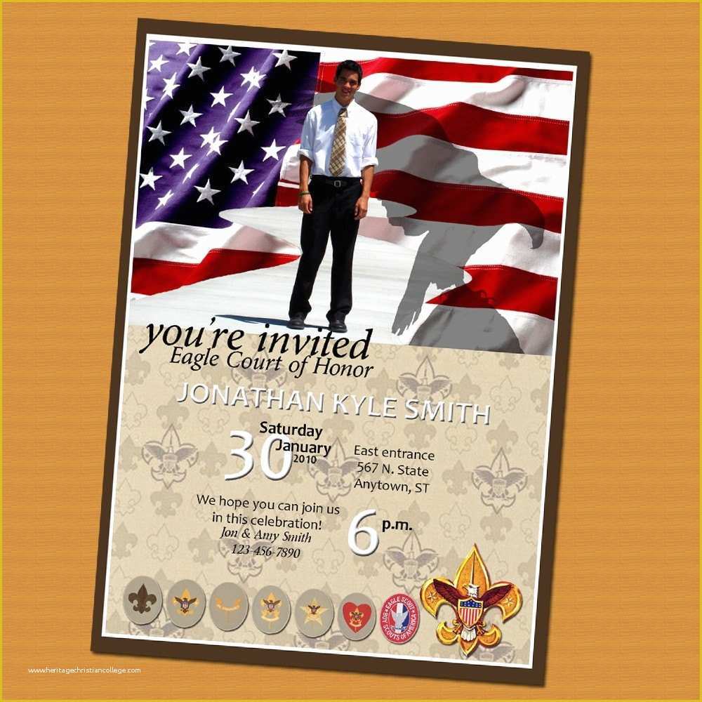 Eagle Court Of Honor Invitation Template