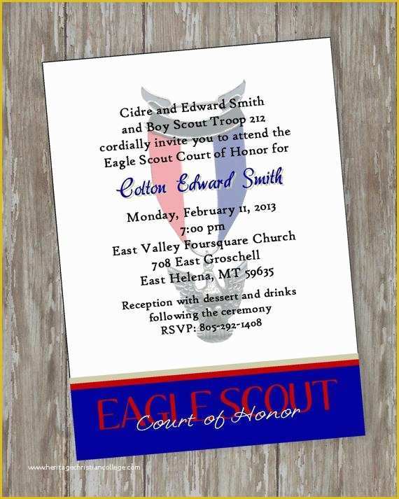 Eagle Court Of Honor Invitation Free Template Of Eagle Scout Invitation Mitment by Itsallaboutthecards