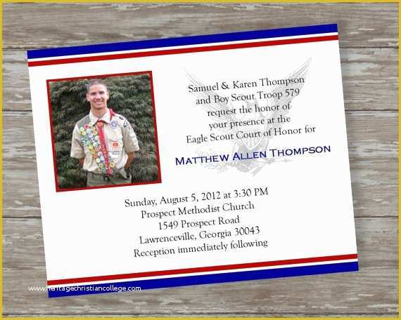 Eagle Court Of Honor Invitation Free Template Of Eagle Scout Invitations Print