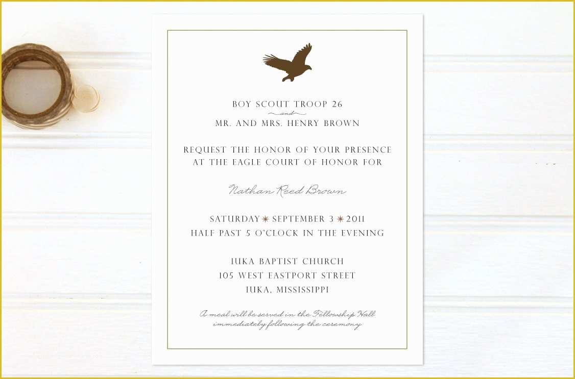 Eagle Court Of Honor Invitation Free Template Of Items Similar to Eagle Scout Court Of Honor Invitations