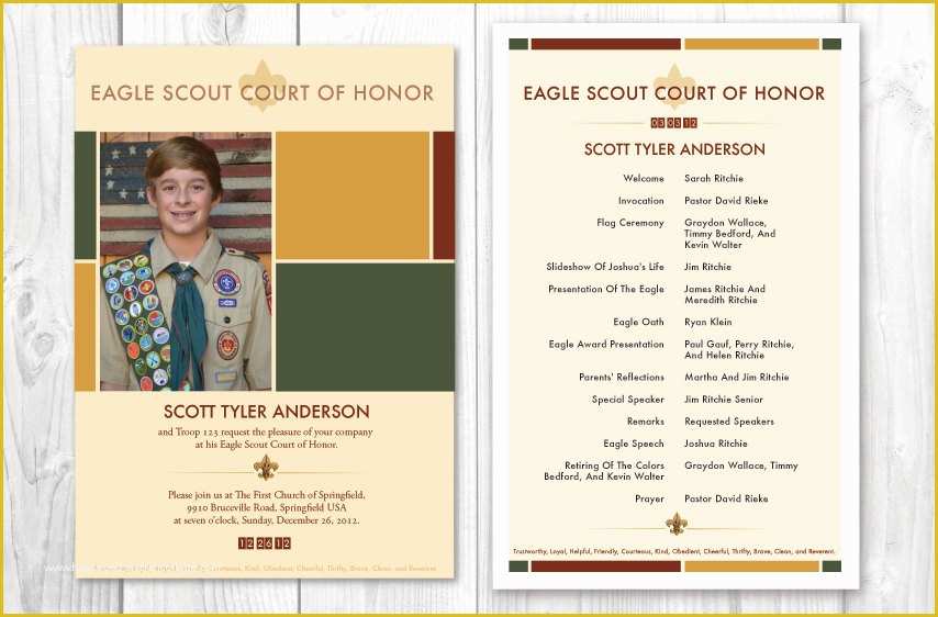 Eagle Court Of Honor Invitation Free Template Of Items Similar to Eagle Scout Court Of Honor Invitations