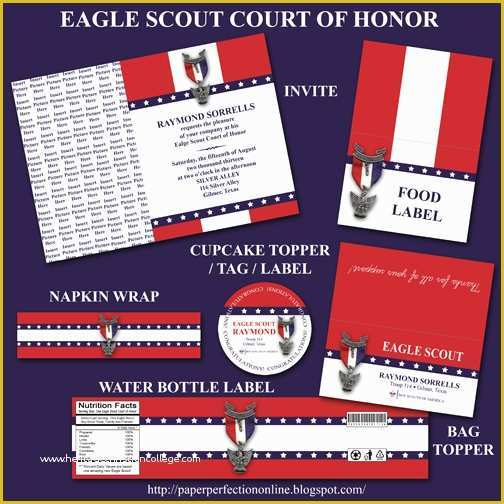 Eagle Court Of Honor Invitation Free Template Of Paper Perfection Eagle Scout Court Of Honor Party Printables