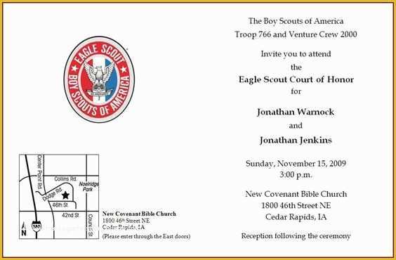 Eagle Court Of Honor Invitation Free Template Of Program Template for Eagle Court Of Honor Google Search