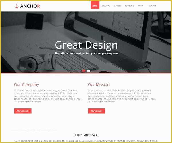 Ecommerce Website Templates Free Download In HTML5 Css3 Of Anchor Responsive Bootstrap Web Template for Corporate