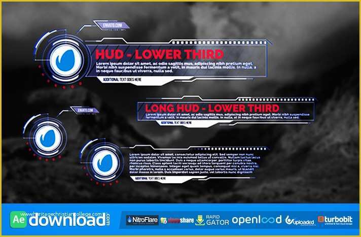 Editable after Effects Templates Free Download Of Hud Lower Thirds Videohive Project Free Download