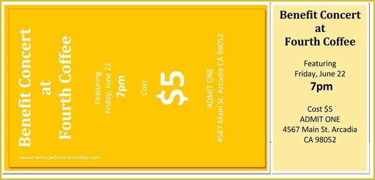 Editable Ticket Template Free Of 10 Free event Ticket Templates for Word and Adobe