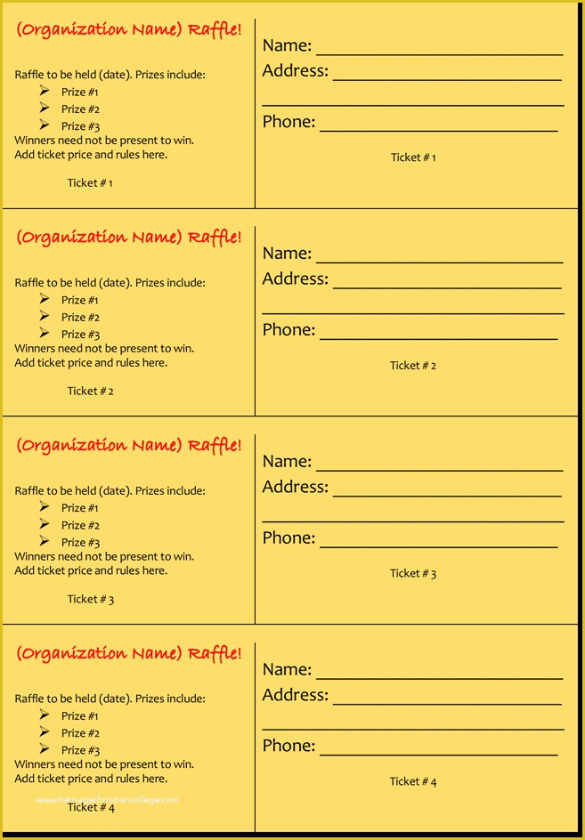 Editable Ticket Template Free Of 20 Free Raffle Ticket Templates with Automate Ticket