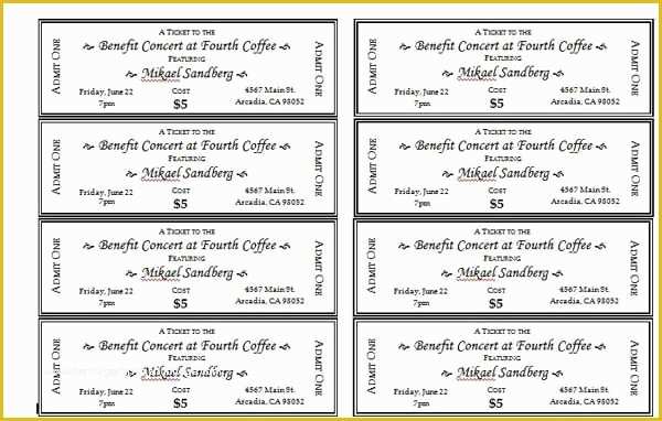 Editable Ticket Template Free Of event Ticket Templates 1 … Templates