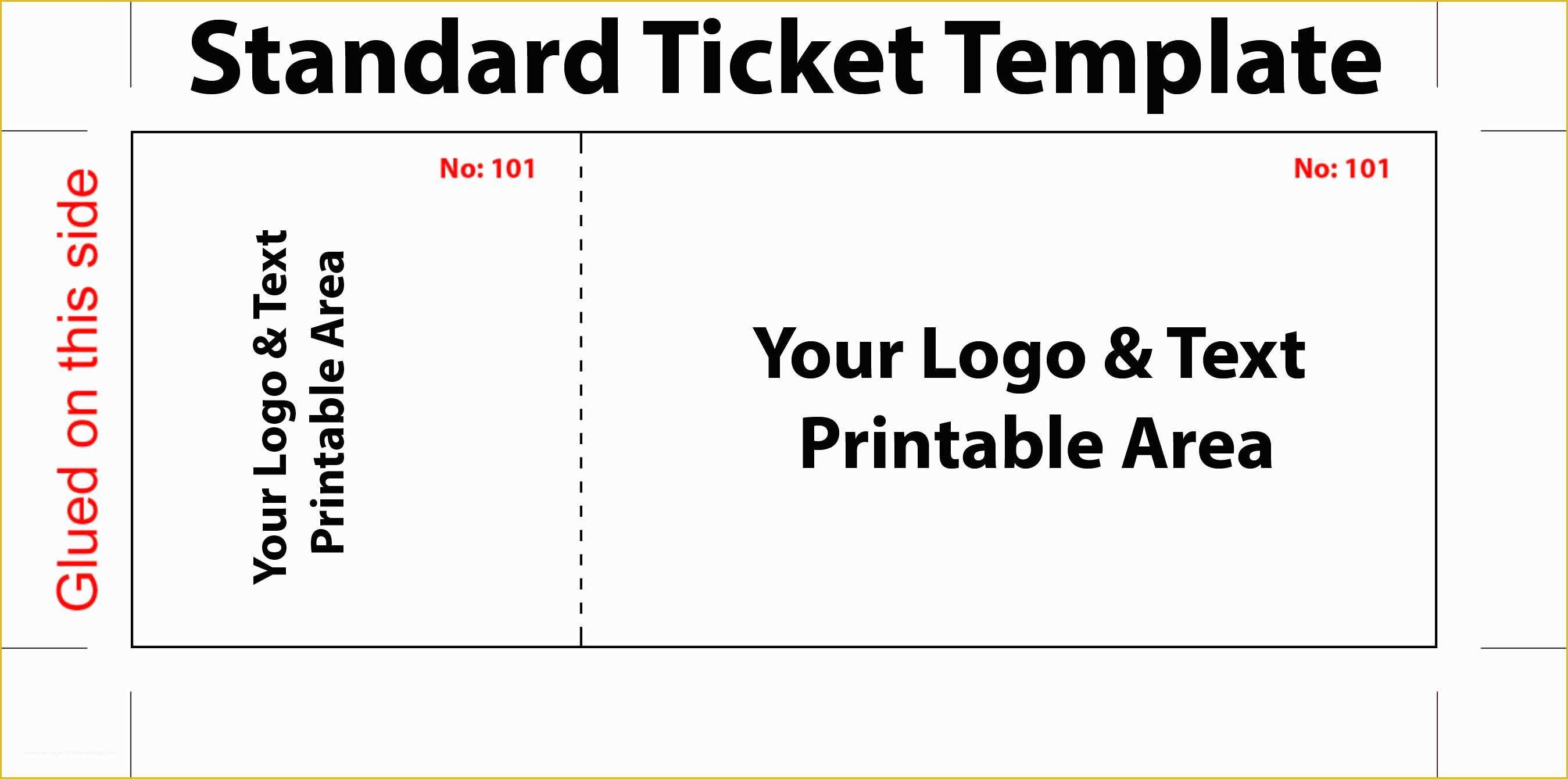 Editable Ticket Template Free Of Free Editable Standard Ticket Template Example for Concert