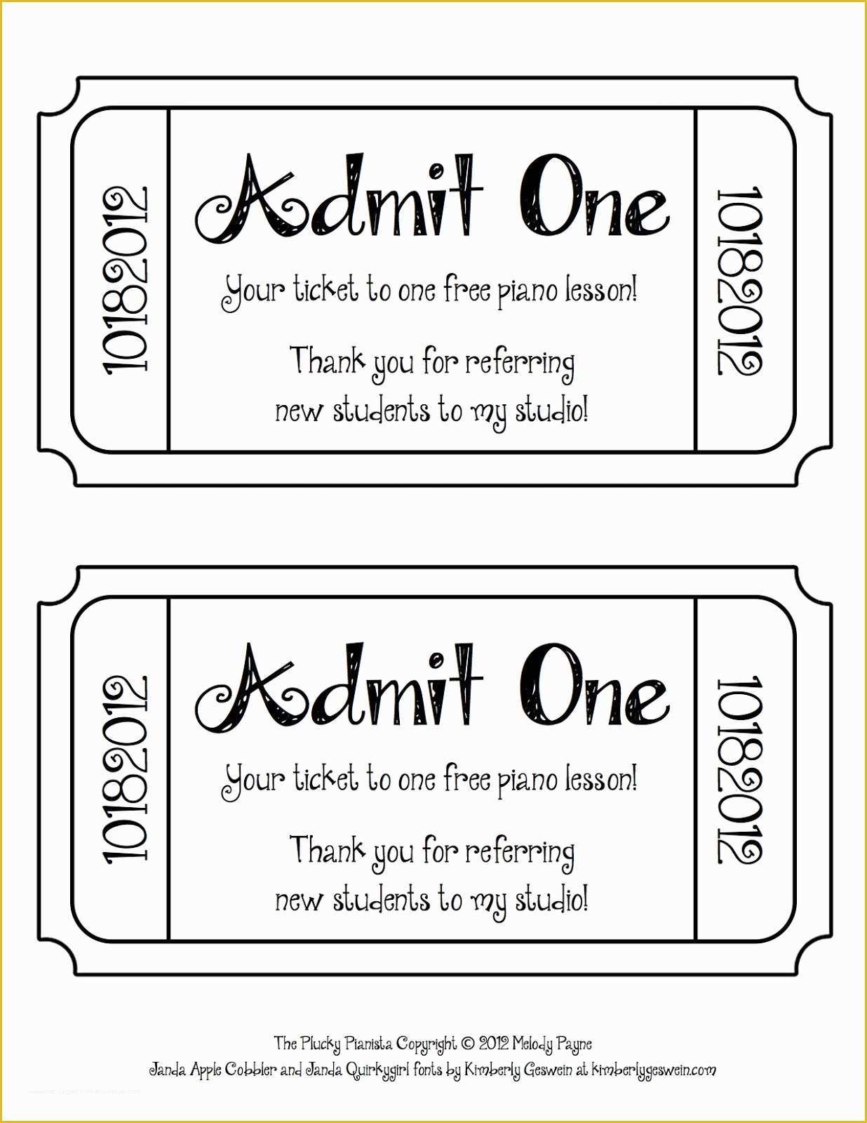 Editable Ticket Template Free Of Ticket Template Free