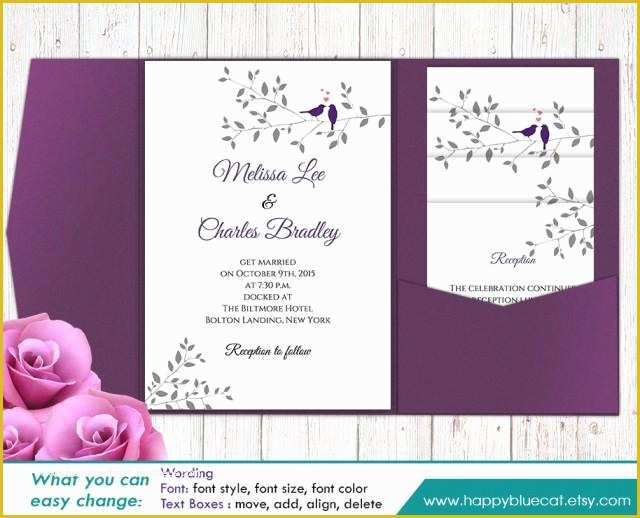 Editable Wedding Invitation Templates Free Download Of Diy Printable Pocket Wedding Invitation Template Set