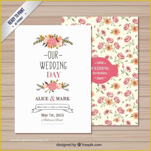 Editable Wedding Invitation Templates Free Download Of Wedding Invitation Template Vector