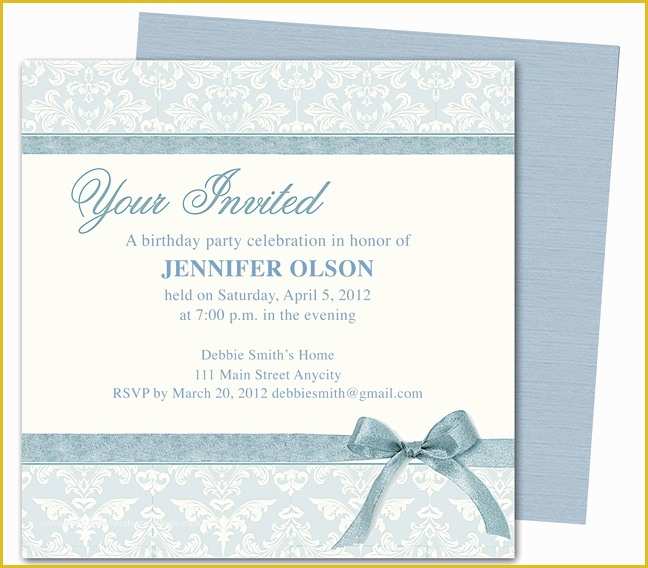 Elegant Birthday Invitation Templates Free Of 1000 Images About Birthday Invitations On Pinterest