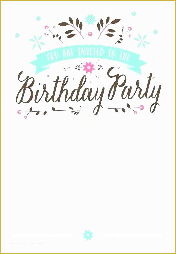 Elegant Birthday Invitation Templates Free Of Free Printable Elegant Birday Invitation Template Cool 60