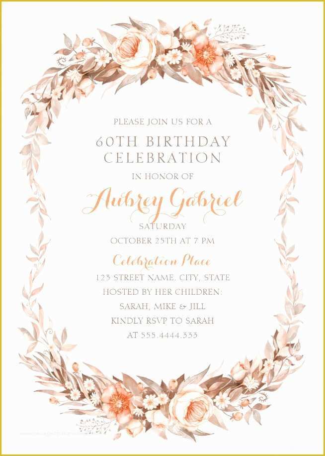 Elegant Birthday Invitation Templates Free Of Luxury 60th Birthday Invitations Archives Superdazzle