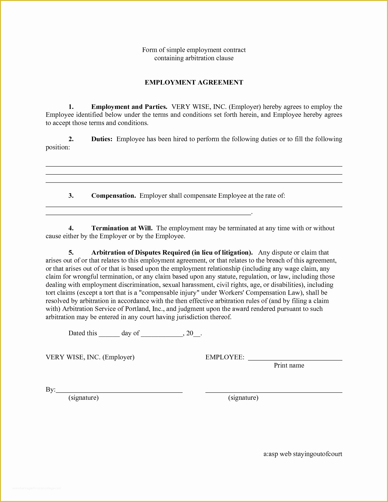 Employment Contract Template Free Of 10 Best Of Work Contract Agreement form Real