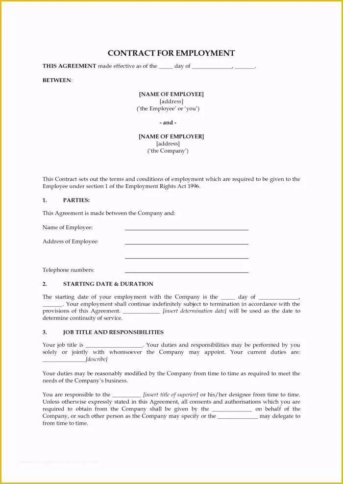 Employment Contract Template Free Of 1099 Employee Contract form Templates Resume Examples