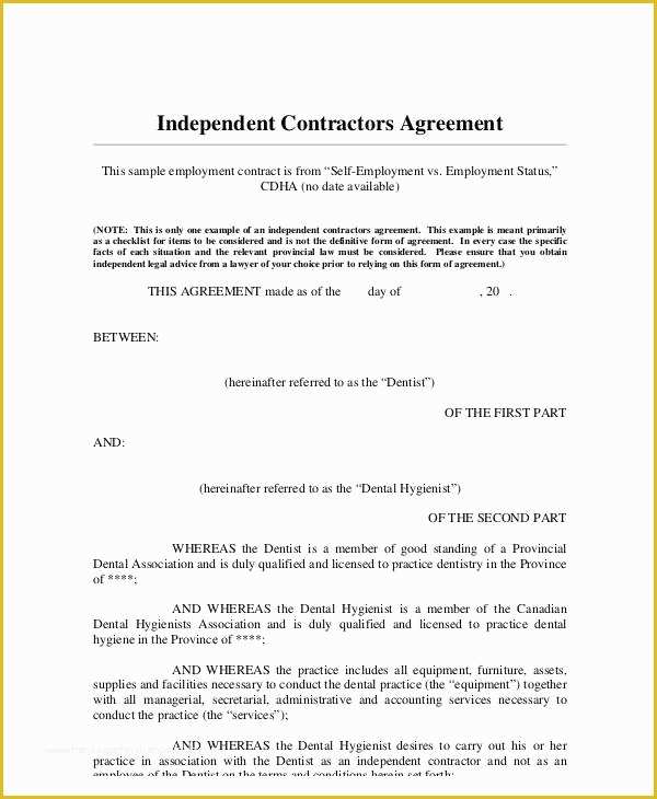 Employment Contract Template Free Of 7 Standard Employment Contract Samples