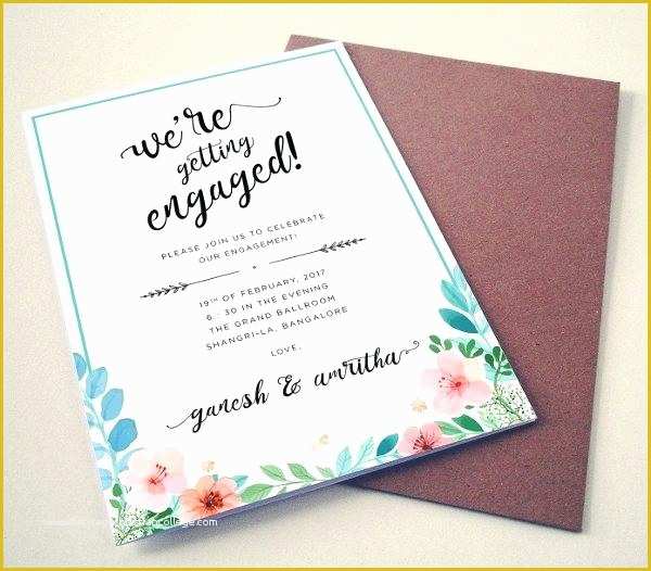 Engagement Invitation Templates Free Download Of Engagement Card Template Free Invitation Templates Line