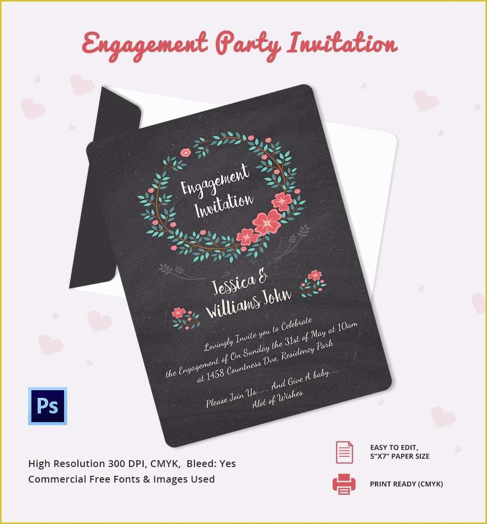 Engagement Invitation Templates Free Download Of Engagement Invitation Template 25 Free Psd Ai Vector