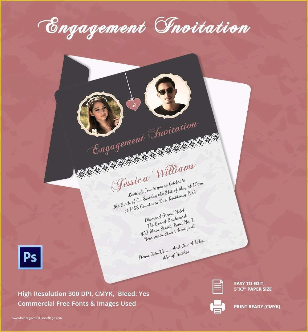 Engagement Invitation Templates Free Download Of Engagement Invitation Template 25 Free Psd Ai Vector