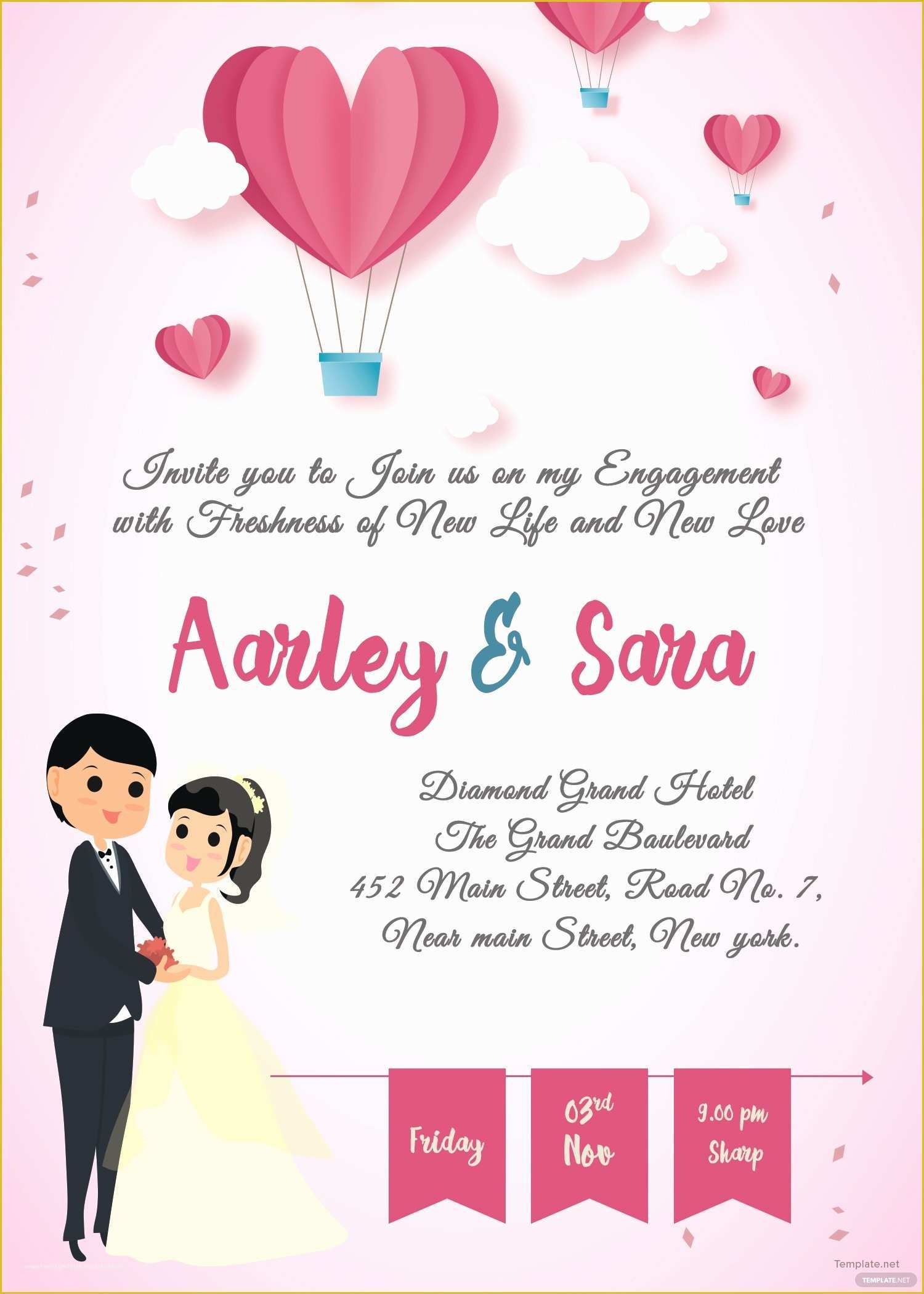 Engagement Invitation Templates Free Download Of Free Elegant Engagement Invitation Card Template In Adobe