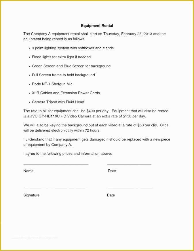 Equipment Lease Agreement Template Free Download Of Equipment Lease Contract Template – Vraccelerator