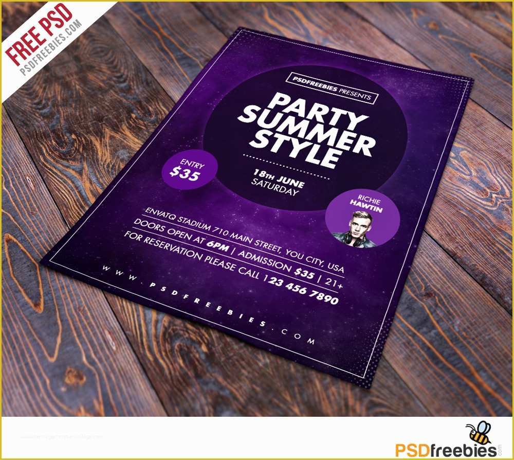 Event Flyer Templates Free Download Of Download Free Summer Party Flyer Free Psd Template at