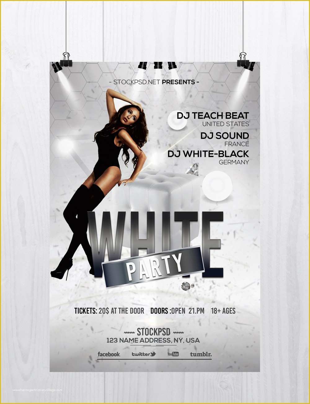 Event Flyer Templates Free Download Of White Party Free Elegant Psd Shop Flyer Template
