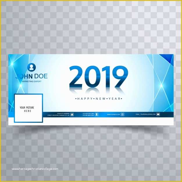 Facebook Cover Template Free Of 2019 New Year Cover Banner Template Design Vector