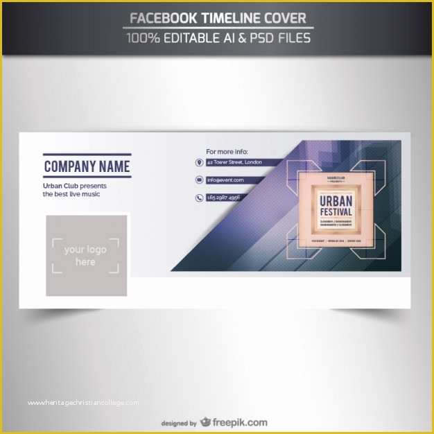 Facebook Cover Template Free Of Timeline Cover Vector Vector