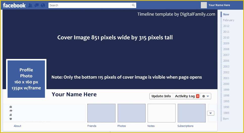 Facebook Cover Template Free Of Timeline Template