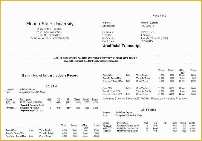 Fake High School Transcript Template Free Of Medical College Transcript Samples Template for Word Fresh