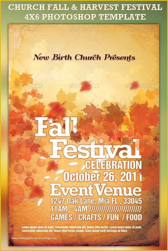 Fall Festival Flyer Template Free Of 19 Free Fall Festival Flyer Template Psd Fall