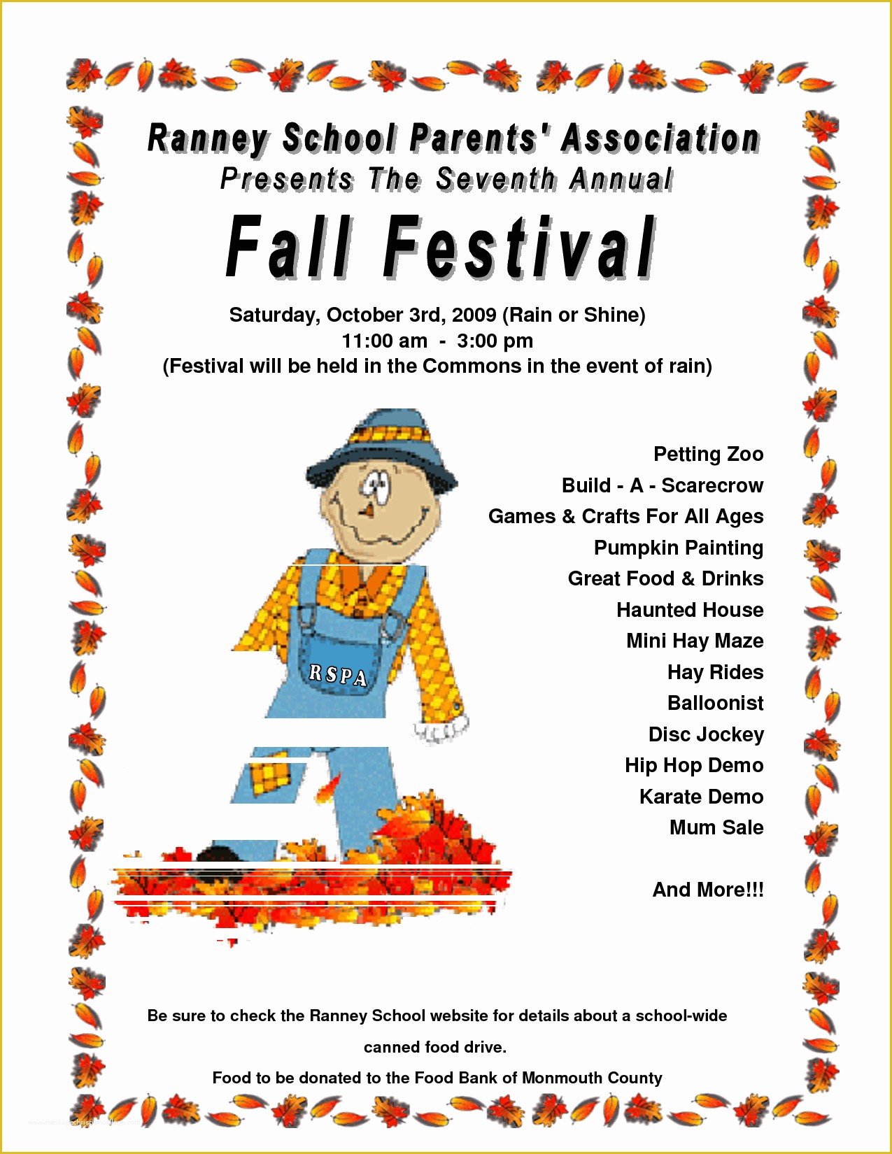 Fall Festival Flyer Template Free Of 7 Best Of Free Printable Fall Festival Flyer