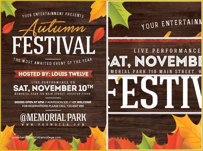 Fall Festival Flyer Template Free Of Autumn Festival Flyer Template Flyerheroes