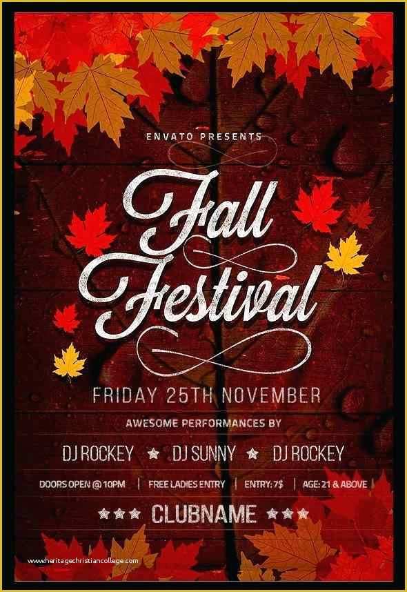 Fall Festival Flyer Template Free Of event Flyer Template Free Fall