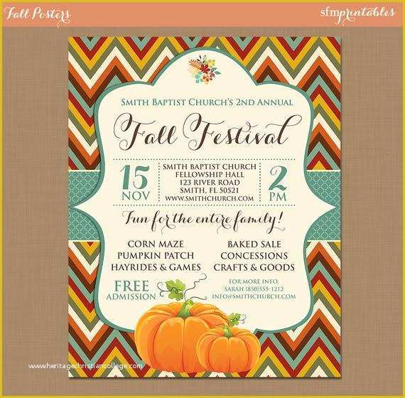 Fall Festival Flyer Template Free Of Fall Festival Harvest Invitation Poster Pumpkin Patch Farm