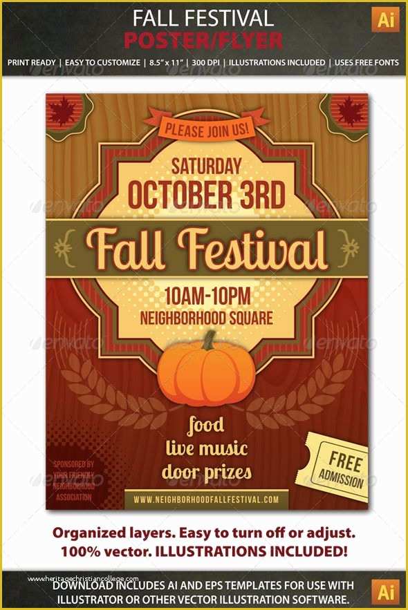 Fall Festival Flyer Template Free Of Fall Festival Poster or Flyer