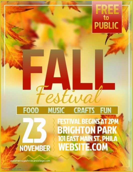 Fall Festival Flyer Template Free Of Fall Festival Template