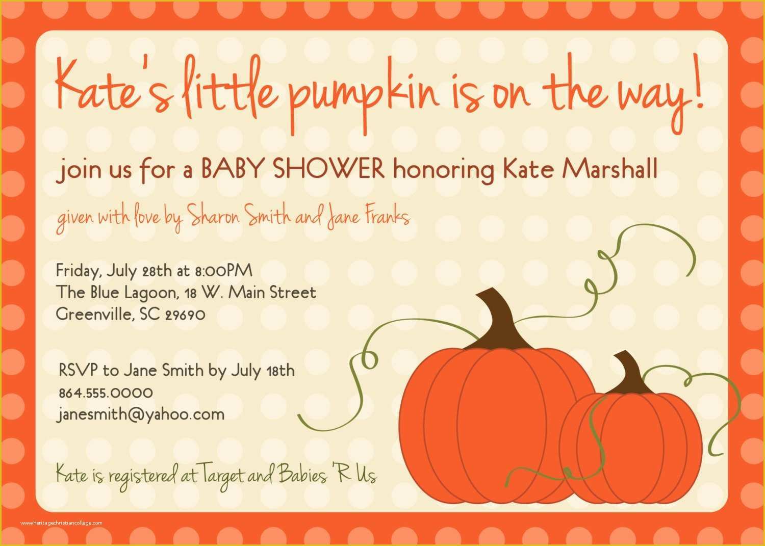 Fall Invitation Templates Free Of Baby Shower Invitation Pumpkin Punkin Fall Autumn by