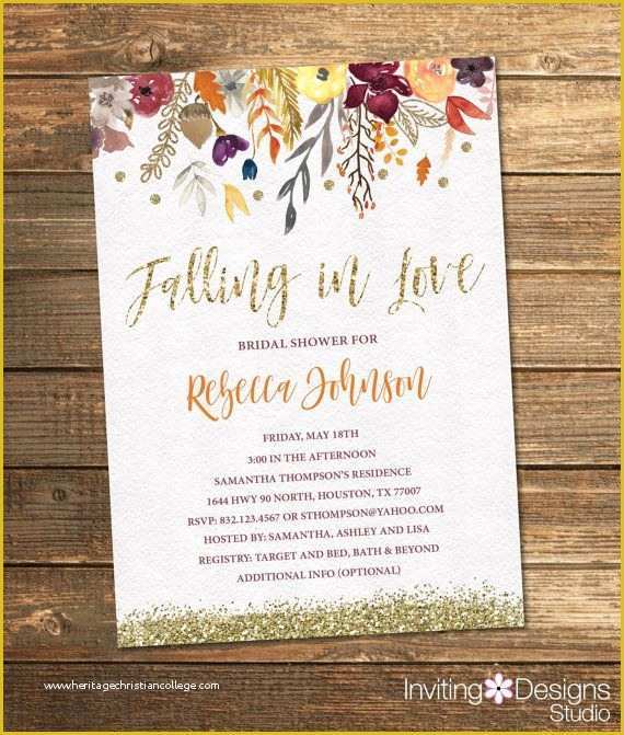 Fall Invitation Templates Free Of Best 25 Bridal Shower Fall Ideas On Pinterest