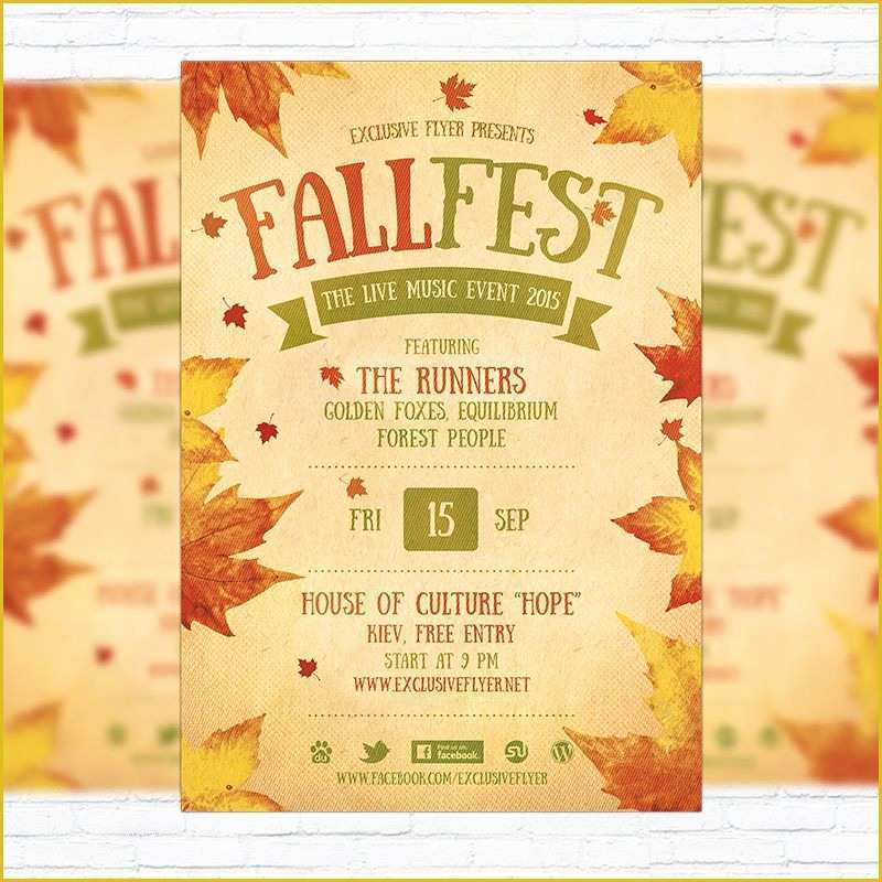 Fall Invitation Templates Free Of Fall Festival Flyer Template Printable Flyers In Word